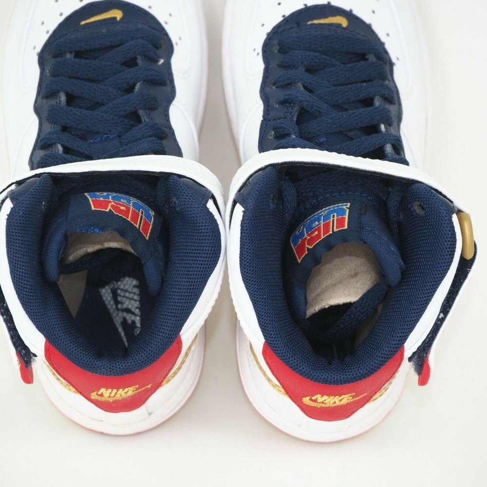 Nike Air Force 1 Mid PS Boys Shoes White USA - Picture 6 of 11